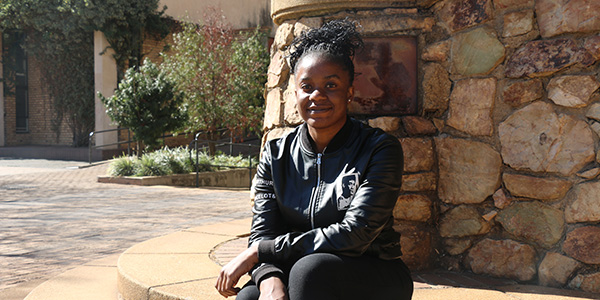 Talent Marange, a second year student is grateful for the support from the Wits Food Bank